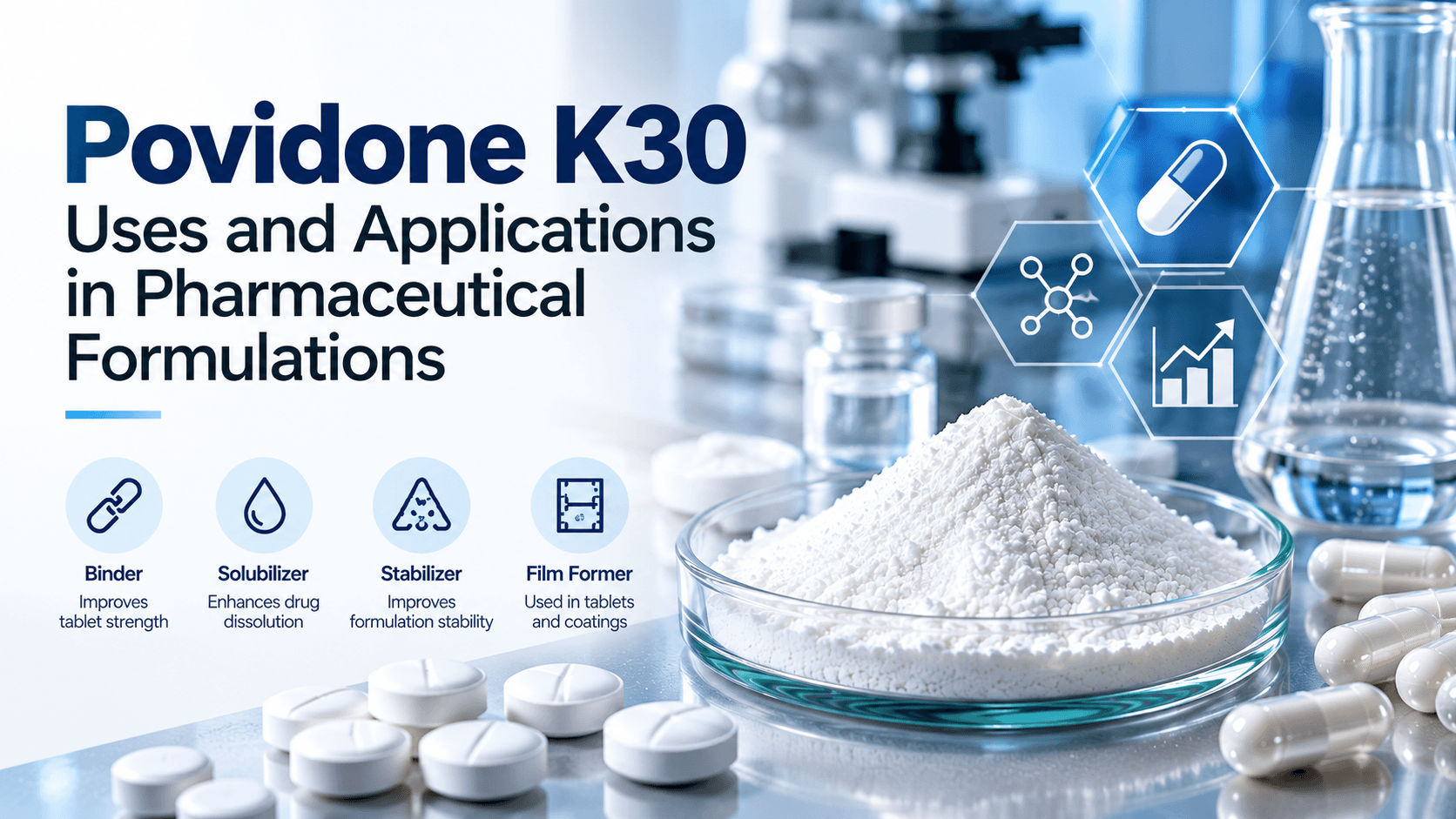 Povidone K30: Uses and Applications in Pharmaceutical Formulations